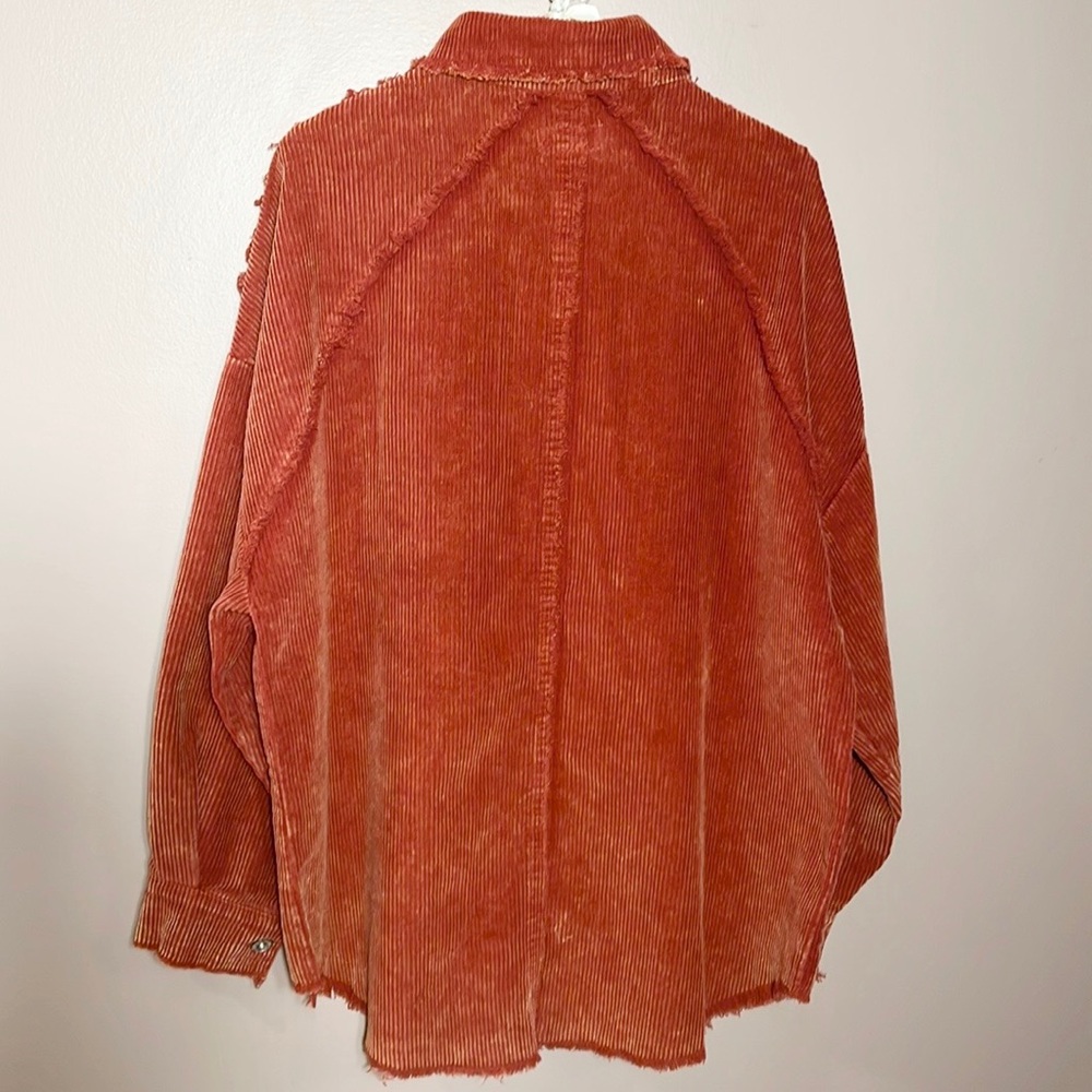 Umgee Corduroy Acid Wash Jacket - Picture 3 of 9